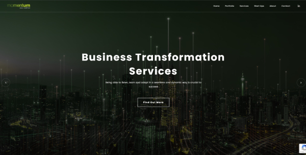 momentum enterprise solutions site screenshot